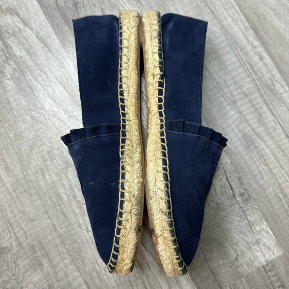 Talbots Izzy Espadrille Flats Suede Navy Size 6 1/2 - Picture 4 of 7